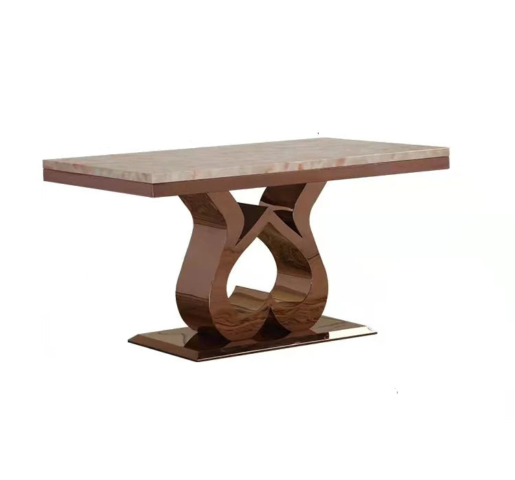 Hot Sale Customizable New Luxury Modern Dining Room Home Furniture 6 Dining Chairs Marble Dining Table Set