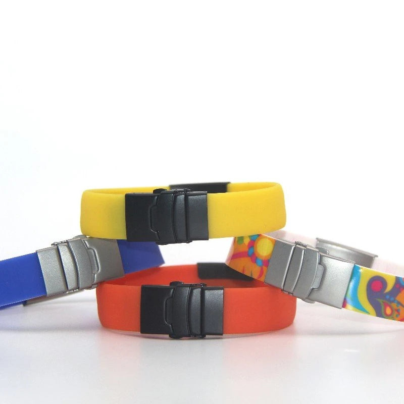 Silicone Bracelet Stainless Steel Custom Silicone Band