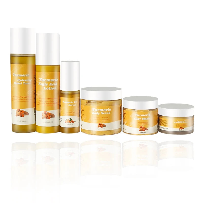 Aixin Whitening Anti Acne Turmeric Set Vitamin Lotion Lightening Face Serum Turmeric Skin Care Set