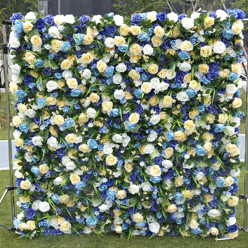 Wedding Artificial Flowers Wall Backdrop Decor Panel Silk Rose Peony Flowers Artificial Flowers Wall