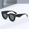 Fashion Oval Candy Color Sunglasses Women Y2K Retro Rivets Men Trend Punk Round Sun Glasses Shades