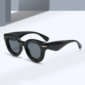 Fashion Oval Candy Color Sunglasses Women Y2K Retro Rivets Men Trend Punk Round Sun Glasses Shades