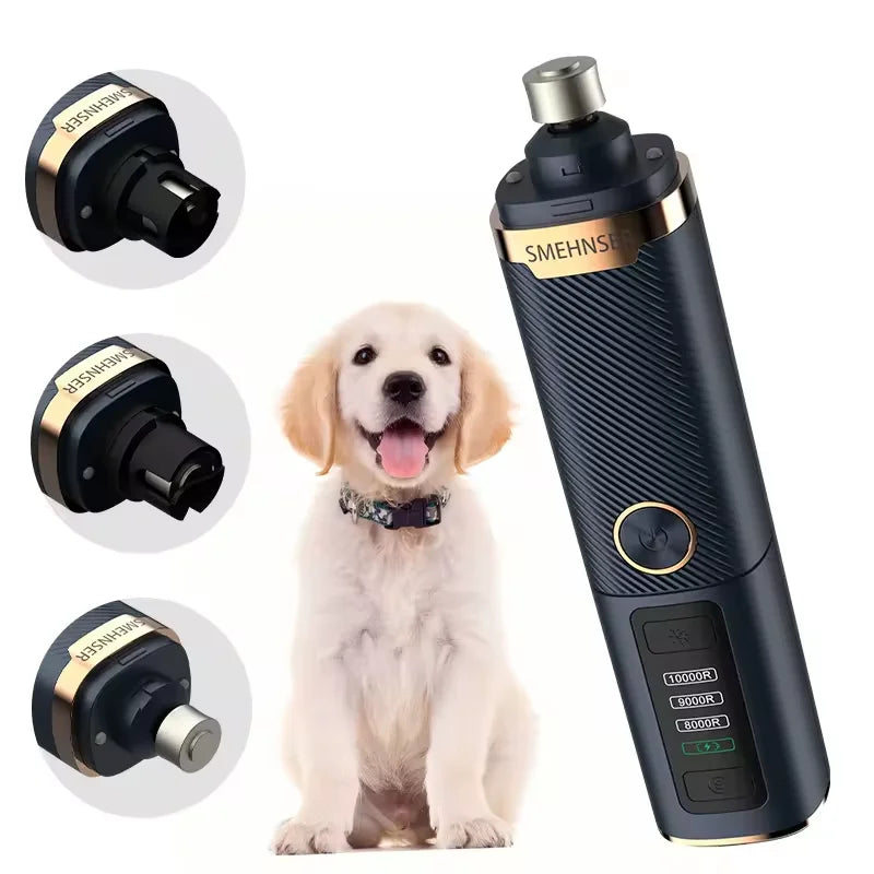 Professional Pet Grooming Tools Dogt Nail Trimmer 10000 RPM Rechargeable Portable Dog Nail Grinder With Safety Led Light