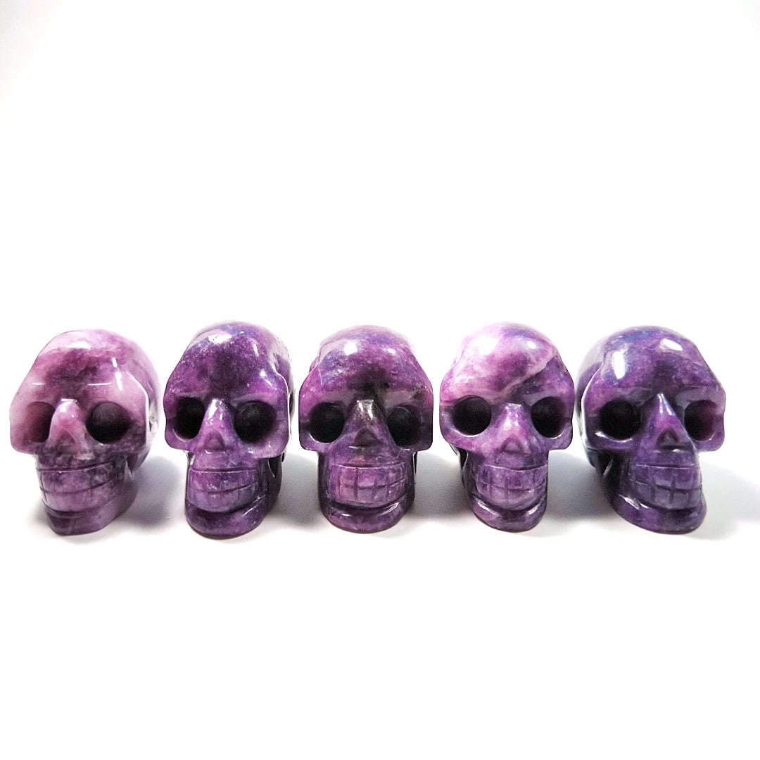 Huiying Best Selling Natural Hand Carved Amethyst Crystal Skulls 2 Inch Craft