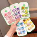 Fashion 3PCS Set of 6CM Acrylic Flower Hair Clips Cartoon Hairpins for Girls and Kids Hair Accessories Hair Decoration Usage