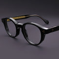 Trendy Vintage Retro Rivet Acetate Optical Frame Designer Glasses Thickness Acetate Eyewear with Different Colors Unisex