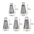 Hot Sell Flower Mouth 5-Piece Set Baking Tool 1A 1E 356 9ft 1C Cookie Cream Cake Decorating Stainless Steel Icing Nozzles