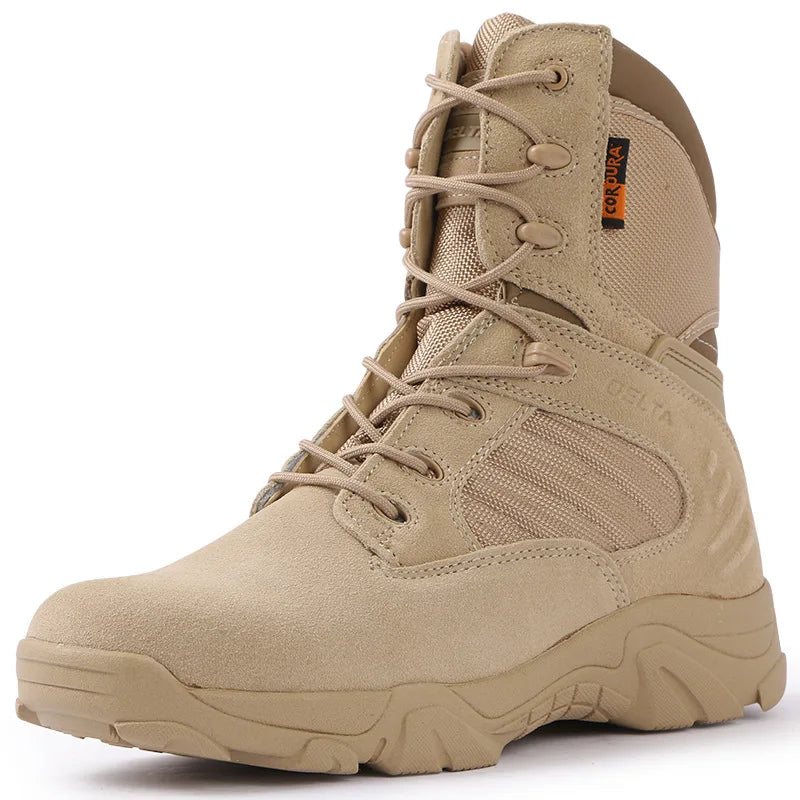 ZJFIT Men's Black Desert Boots Brown Tactical Outdoor Hiking Boot Botas De Cuero Sports & Entertainment Product