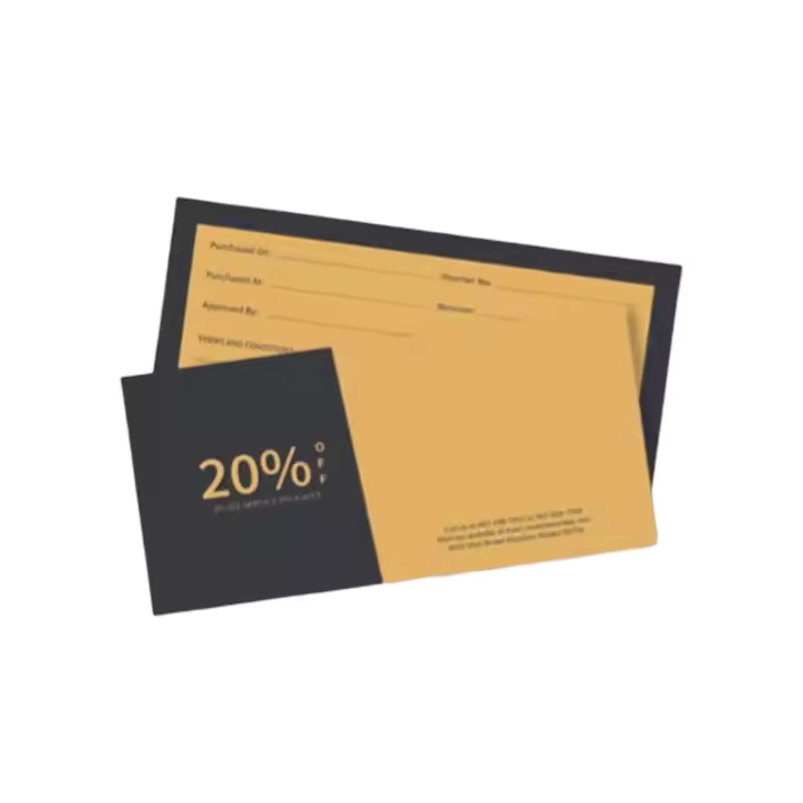Wholesale Custom Printed Gift Certificates | Cash Coupon Cards on Cardboard & Coated Paper