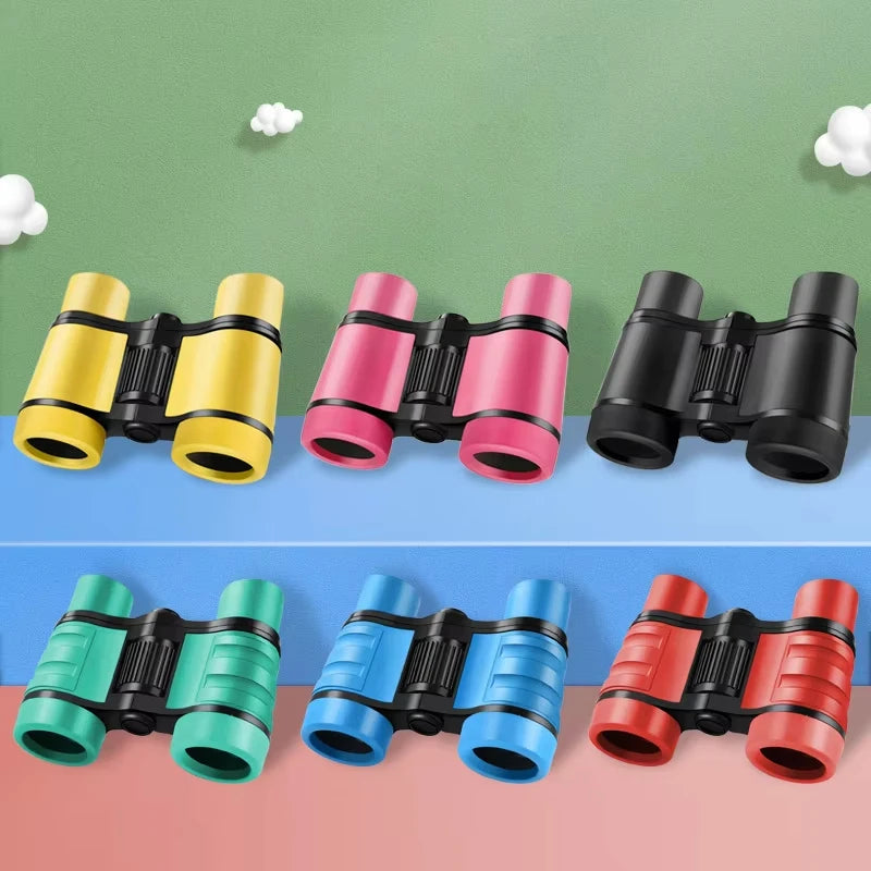 Adjustable Children's Binoculars Portable Non-slip Rubber Telescope for Outdoor Educational Learning and Gifts