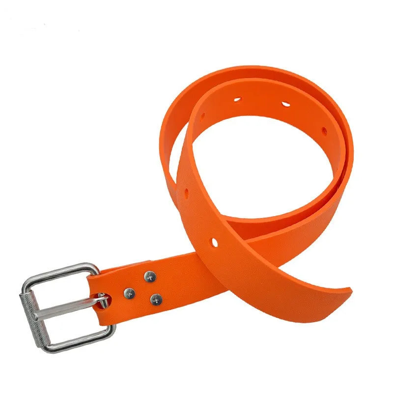 Sinodiving 1.5M Silicone Diving Belt with 316ss Buckle Scuba Durable Belt for Scuba Diving with Non-Slip Surface & Safety Lock