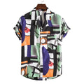 2023 New Men's Beach Shirt Hawaiian Style Men's Casual for Short Sleeve Shirt
