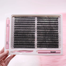 100% Handmade DIY Cluster Eyelash with Bond and Seal DIY Lash Extension Kit Eyelash Clusters