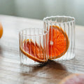 Striped Glass Water Juice Cup Milk Coffee Cup 250ML / 450ML