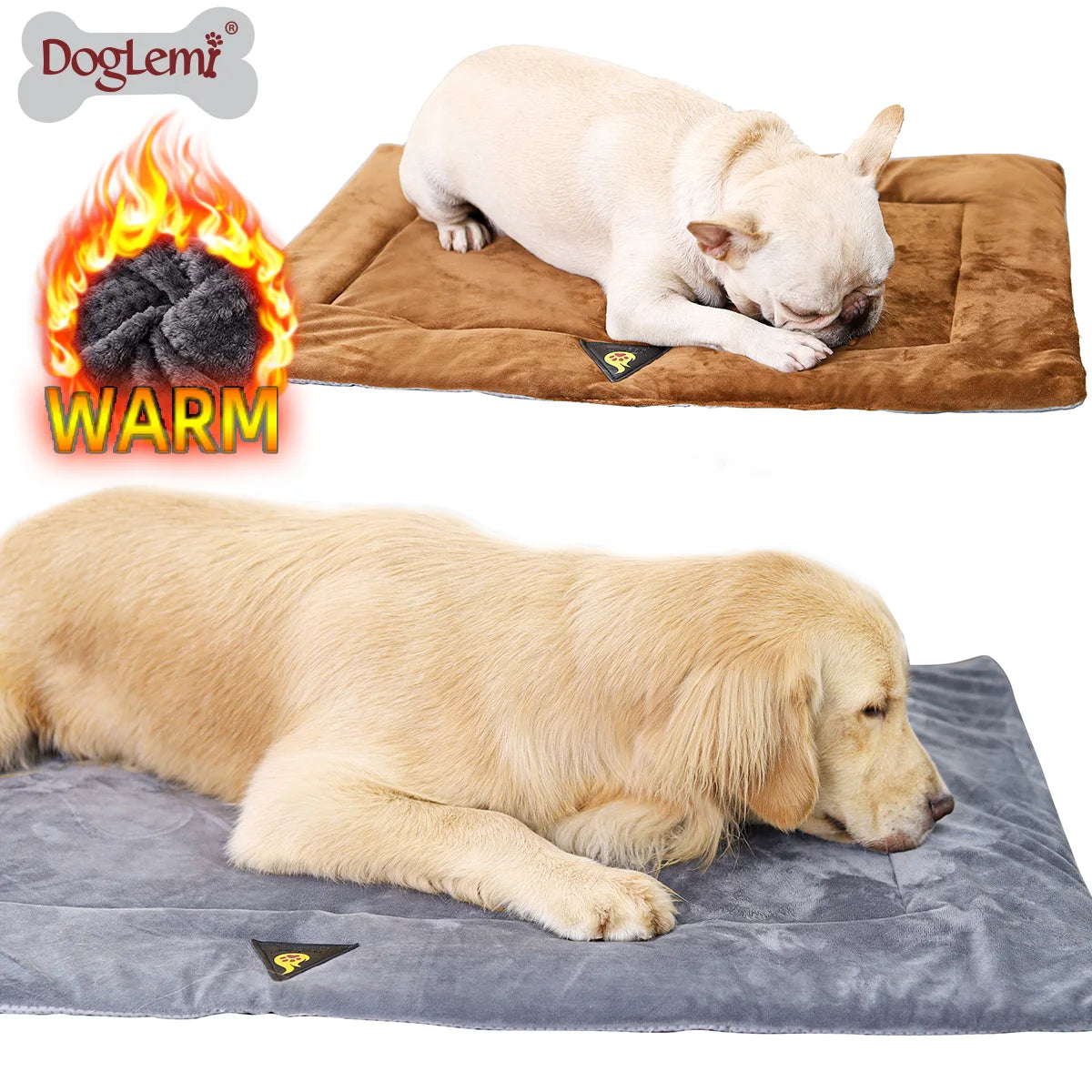Winter Dog Warm Bed Plush Comfortable Thermal Waterproof Pet Heat Mat for Cold Weather