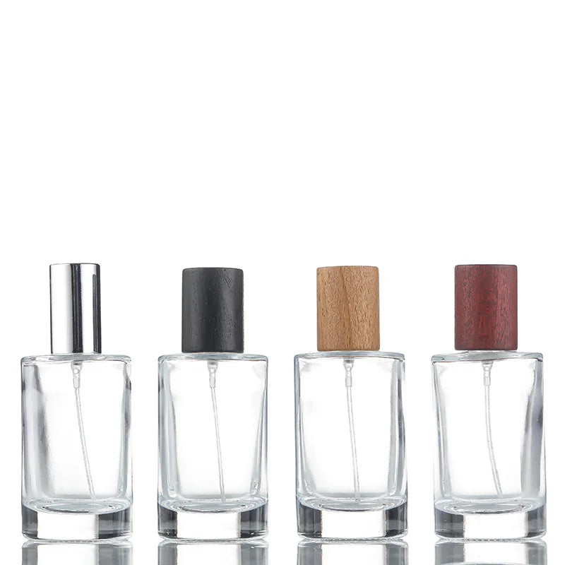 Luxury 30ml 50ml Cylindrical Spray air Refillable Glass Perfume Bottle