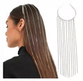 New Fashion Diamond Tassel Girl Rhinestone Headband 4 Layers Full Diamond Headband With Long Tassels