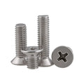Customized DIN965 Metric Inch Stainless Steel Cross Recessed Phillips Flat Countersunk Head Machine Screw