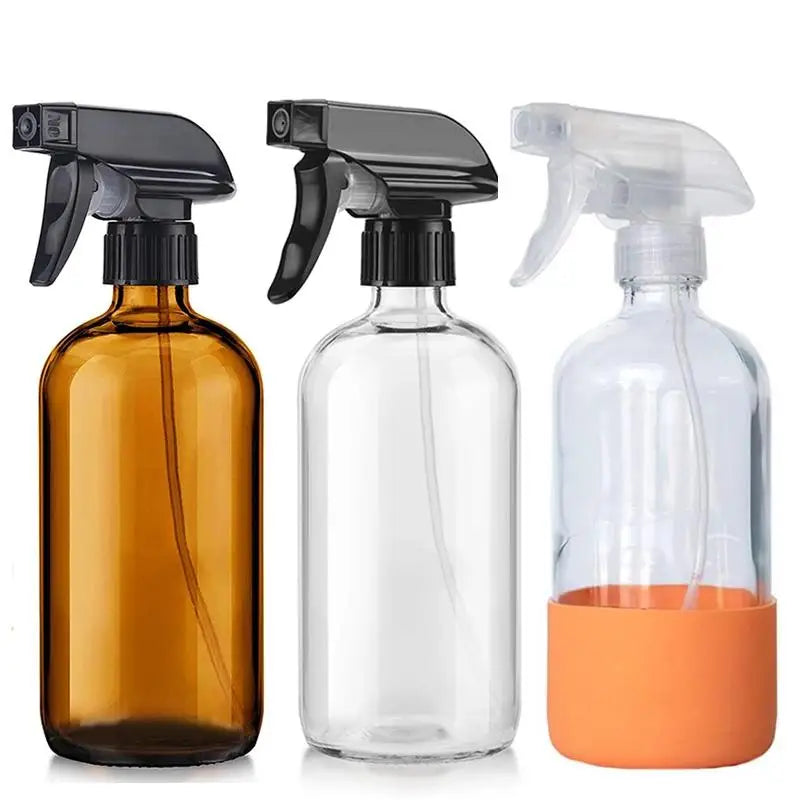 Wholesale 16Oz 500ml Amber Clear Spray Pump Glass Bottle Liquid Soap Acrylic Soap Dispenser Bottle