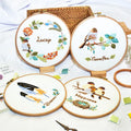 2024 New 3D DIY Stamped Embroidery Folk Art Starter Kit with Cotton Fabric Customizable Size for Kids Handmade Creative Gift