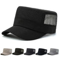 Spring Summer Outdoor Fishing Hat Sunscreen Visor Sun Captain Cap Breathable Mesh Flat Top Men Sports Captain Hats