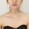 High-end Fashion Unique Style Simple Design Glossy Torque Necklace Alloy Collar Statement Choker Necklace for Women Jewelry