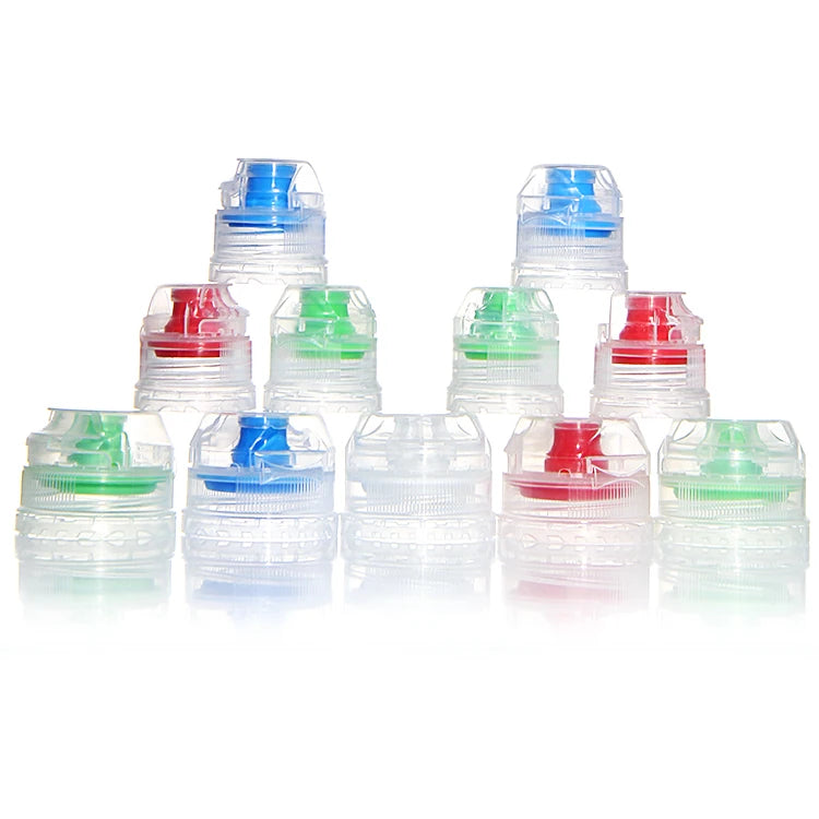 Free sample Hot Sale 28/400 32mm Bi-color Sport Flip Top Cap With Silicone Valve for Squeeze Dispensing Bottle