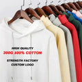 Custom LogoWholesale 100% Combed Cotton 300G Pullover Blank Custom LOGO Unisex Plus Size Hoodies for Men Puff Printing Hoodie