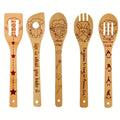 Eco-Friendly Bamboo 5-Piece Spatula Set Kitchen Utensils