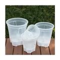 Durable Garden Indoor Transparent Plastic Flower Planter Pots for Plants Clear Self Watering Plant Pot