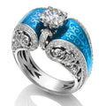 Huitan Hot Sale Finger Rings Silver Plated 7 Colours Engagement Gift Factory Women Wedding Jewelry Rings