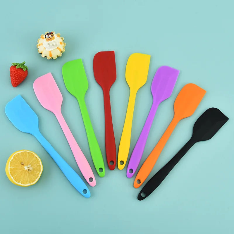 8-Inch Square Silicone Spatula Set Non-Stick Kitchen Tool for Baking Pastry Cake Butter Mixing for Cooking