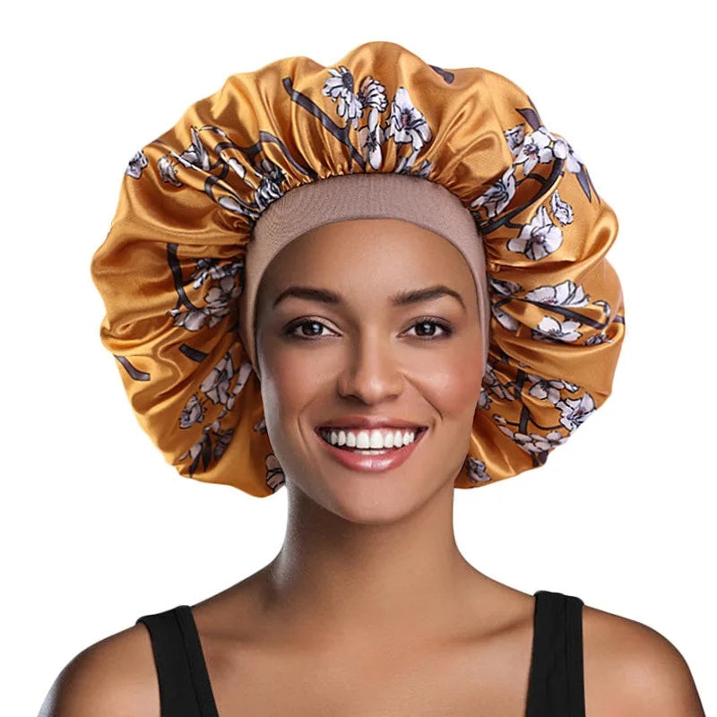 Popular Plus-size nightcap Silk-like Elastic Band Sleep Bonnet