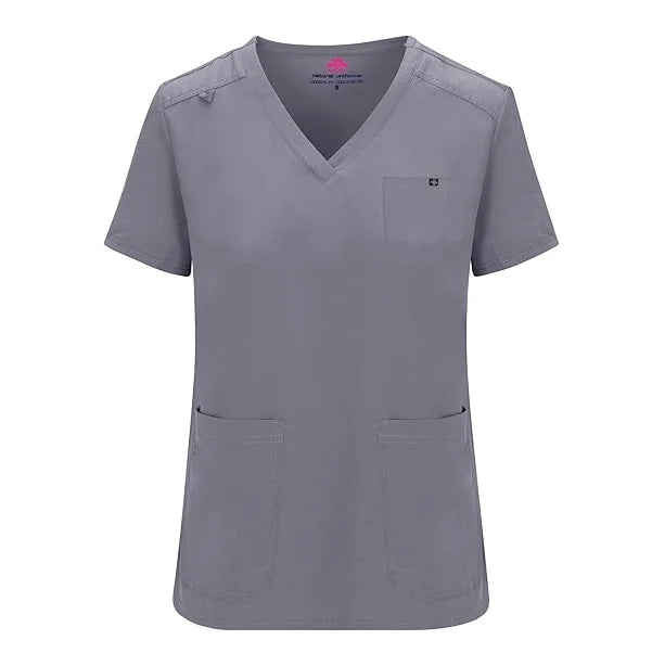 Uniforms Surgical Women's Cool Stretch V-Neck Top Pant Scrub Set Premium Hospital Uniform
