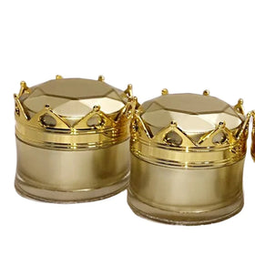 2021 New Model Acrylic Skincare Round Jar Cosmetic Red Color Packaging Face Cream in Vietnam Crown 15g 30g 50g Face Jar