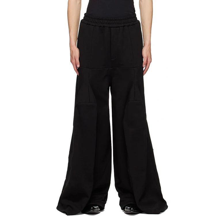 OEM Custom Men's Heavyweight Sweatpants Wide-leg  Fleece Terry Solid Color Pants for Men