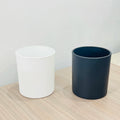 Luxury Matte White Black Glass Candle Jar with Lid 10 oz Candle Glass Jar with Metal Bamboo Wooden Lids and Box