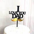 Happy Fathers Day Acrylic Cake Topper Love Cupcake Insert Card Party Supplies