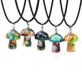 Mixed Mushroom Imperial Jasper Stone Pendant and Charm Colorful Mushroom Gemstone Pendants Charms for NECKLACES Jewelry Making