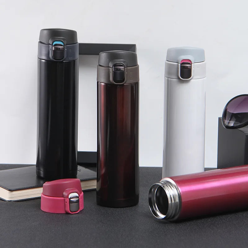 Madou New 304 Stainless Steel Large Capacity Portable 480ml Thermos Cup Simple Design Sports Vacuum Bottle for Business Gifts