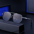 DOISYER Wholesale Fashion Men's Pilot Sunglasses Trending Metal Square Frame Double Bridge UV400 Shades Sun Glasses