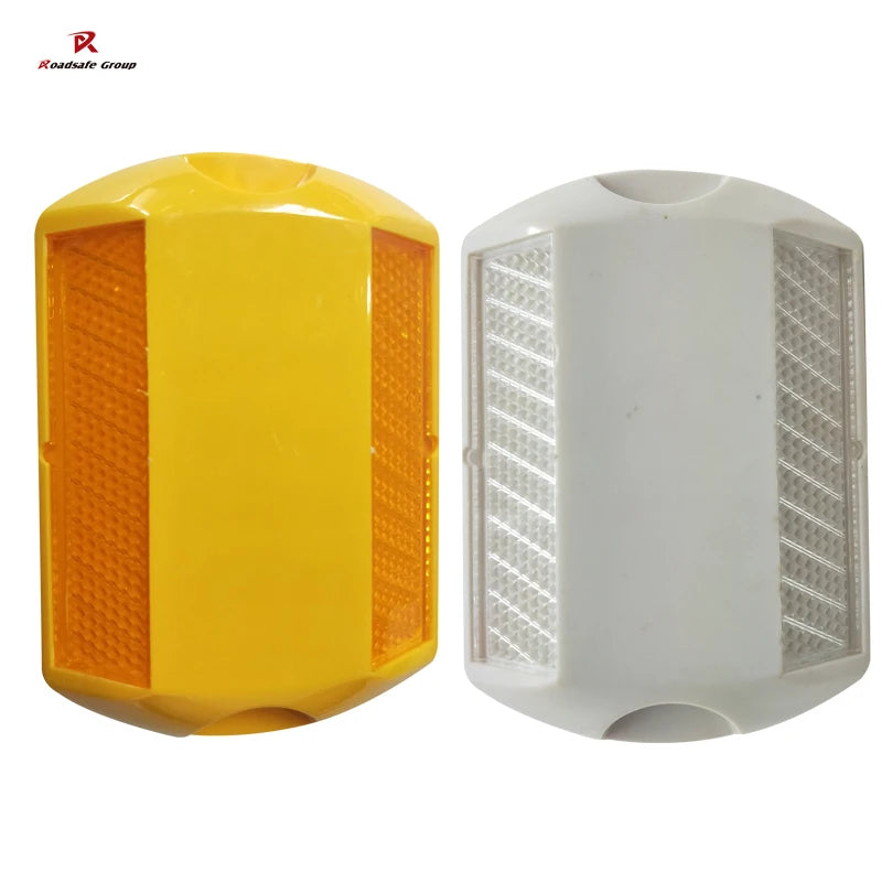 ROADSAFE 2025 3-M Cat Eye Raised Pavement Marker Tachas Yellow ABS Plastic Stud with White Reflector Road Safety Price