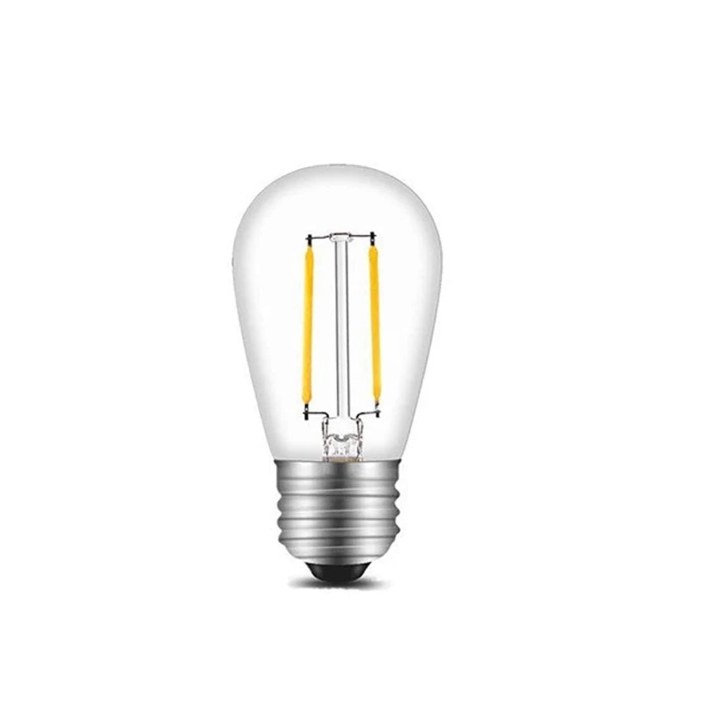 Factory Direct Sales Dimmable E27 LED Filament Bulb 2W S14 2700K Warm White for Outdoor String Lights Garden Patio Decoration