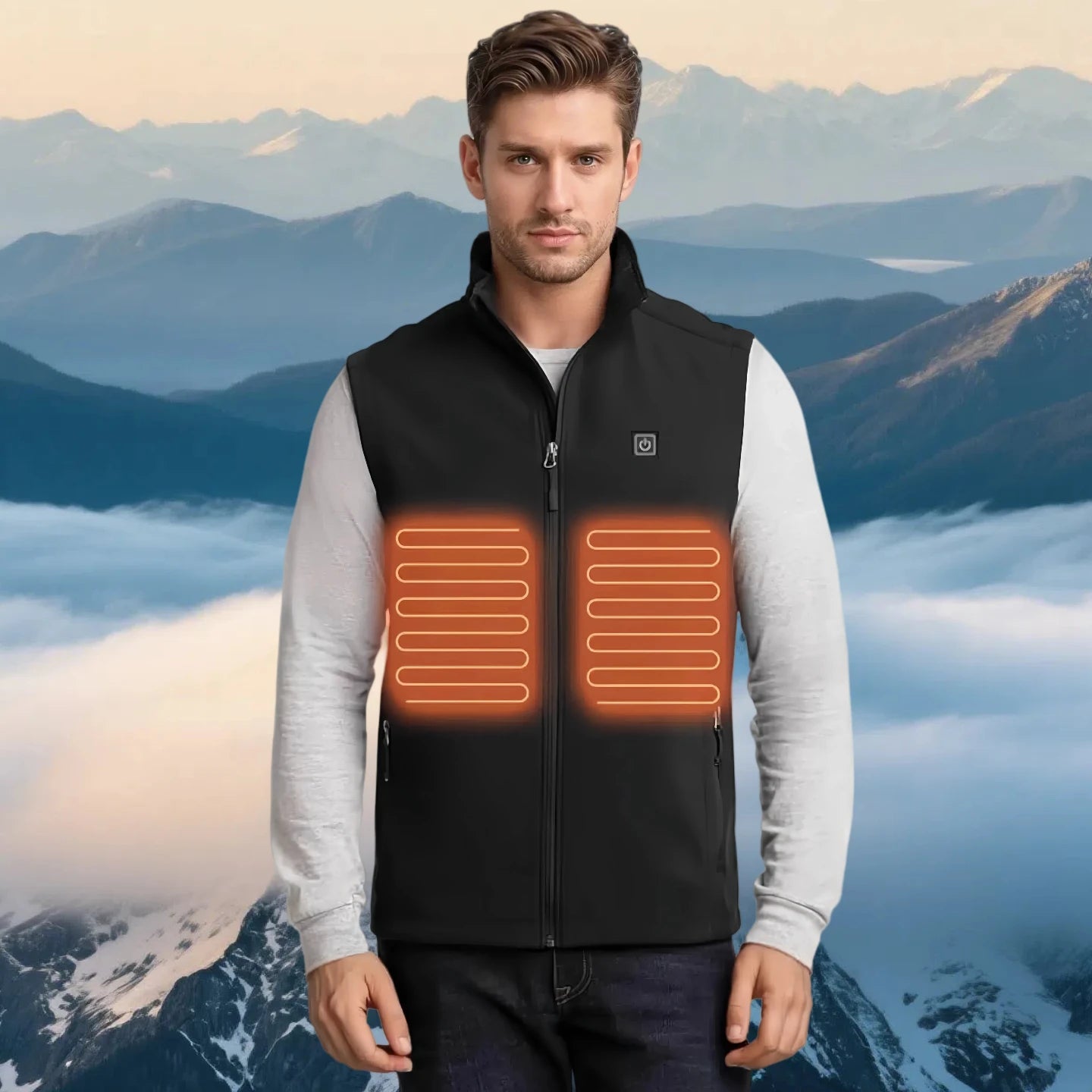 Custom USB Rechargeable Electric Vest 5V Waterproof Breathable Windproof Polyester Thermal Heated Waistcoat Unisex Casual Winter