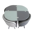 New Style Hot Selling Space Saving Modern Glass Top Dining Table Set with 4 Chairs Home Furniture Elegant Durable Comfortable MegaBDM