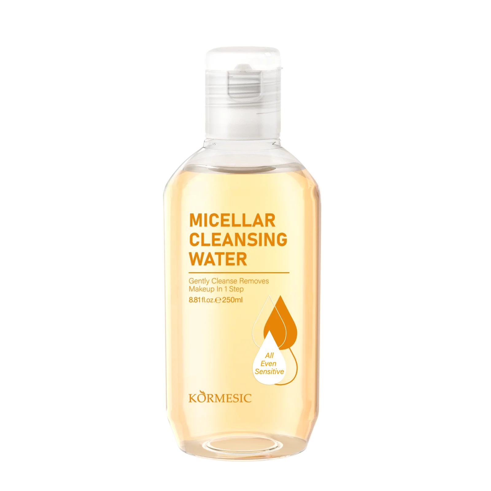 KORMESIC Natural Mildly Skin Care Micellar Cleansing Water Makeup Remover for Waterproof Makeup