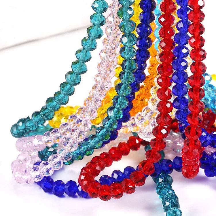 Pujiang Factory Beads 2mm 3mm 4mm 6mm 8mm Making Jewelry Rondelle Glass Beads for Jewelry Making