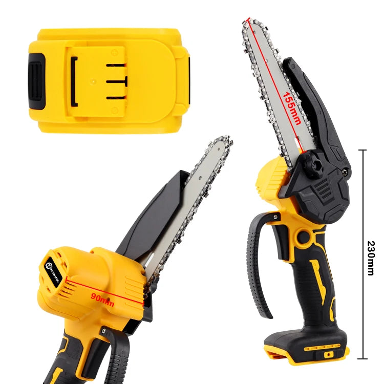 ACS106 21V Industrial Lithium-Ion Battery Electric Chainsaw Wood Cutter DIY Mini Tree Cutting OEM Chain Saw Machine