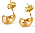 2024 New Gold Plated Minimalist Water Drop Stud Earrings for Women Versatile Light Luxury Trendy New Cold Stainless Steel Pearl