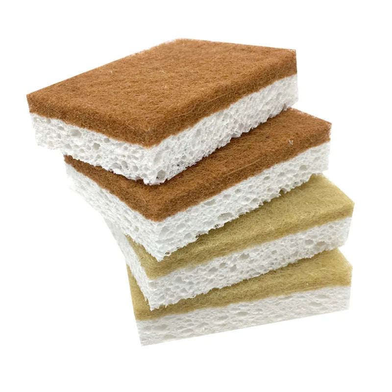 Biodegradable Compostable Dishwashing Sponges Eco Kitchen Sponge Easy Clean High Absorption Sustainable Cleaning